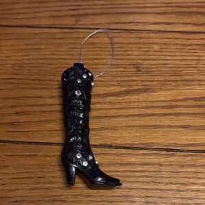 Black high heel boot ornament